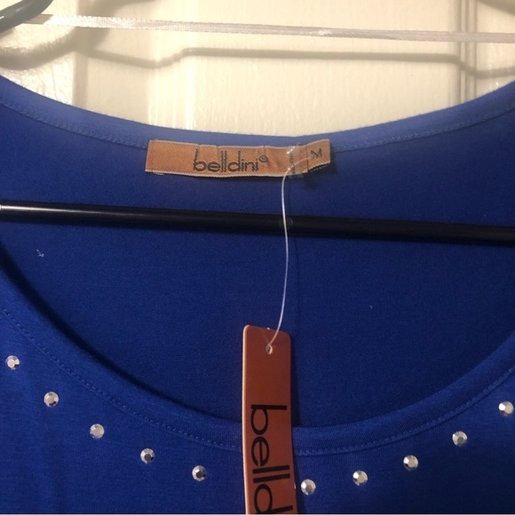 NWT Belldini Royal Blue Tunic Style Top Shirt Size Medium - Picture 3 of 11